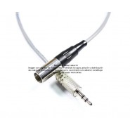 Cable Mini XLR macho mono balanceado a plug 3.5 mm (TRS) stereo no balanceado 3 m 